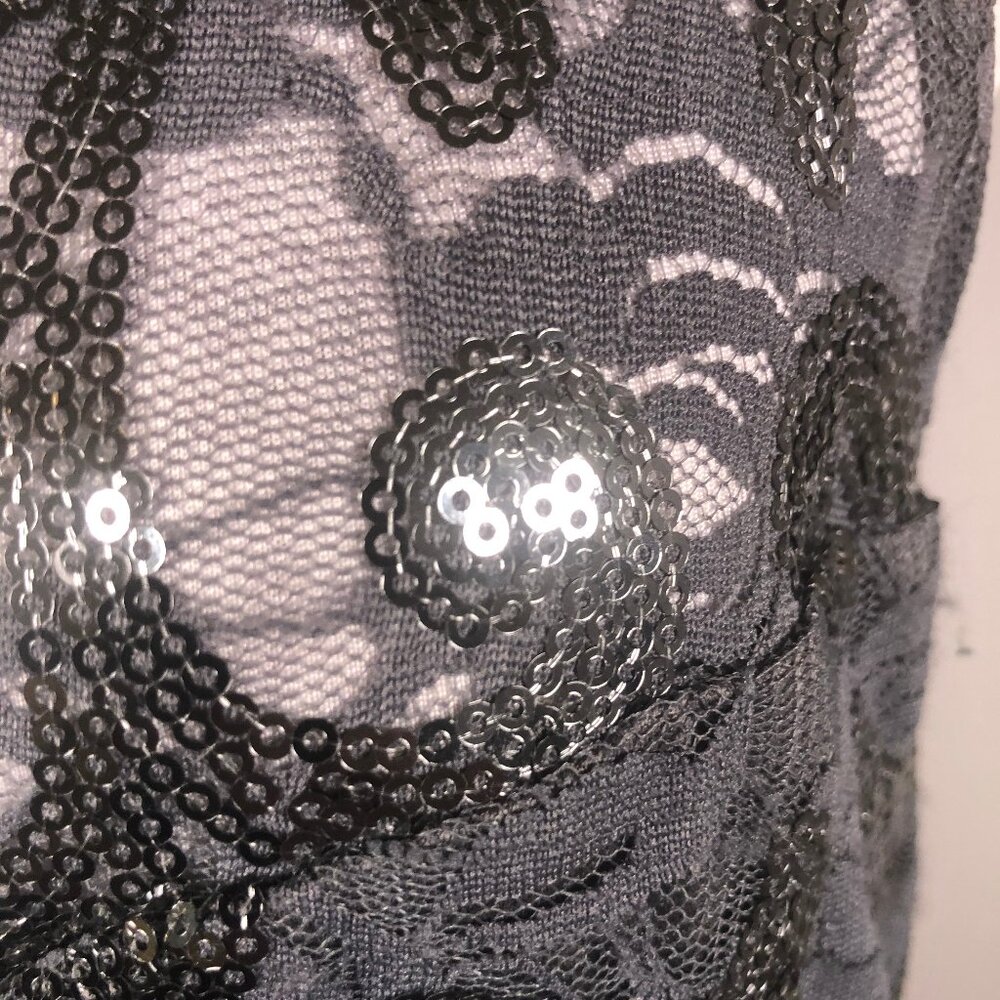 BCX Charcoal Sequin Overlay Party Dress – Size 16W – New w/ Tags - Picture 10 of 16